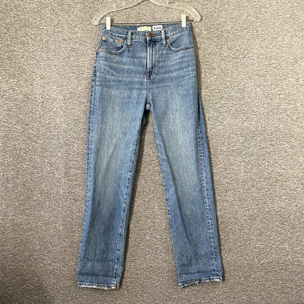 Madewell Women's Size 26T Tall Blue Classic Straight Leg Denim Jeans